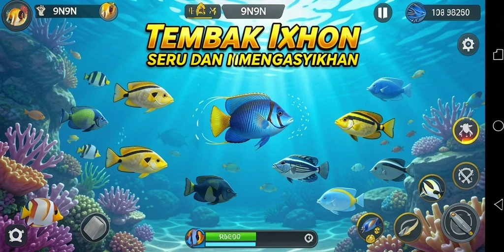 Tampilan menarik dari gameplay Tembak Ikan 9N9N yang mengasyikkan.