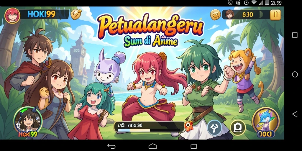 Screenshot HOKI99 menunjukkan aksi seru dalam permainan Anime.