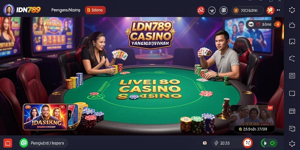 Tampilan gameplay Live Casino IDN789 yang seru dan interaktif.