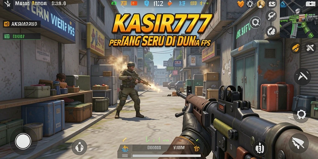 Screenshot gameplay KASIR777 menampilkan aksi tembak-menembak yang seru.