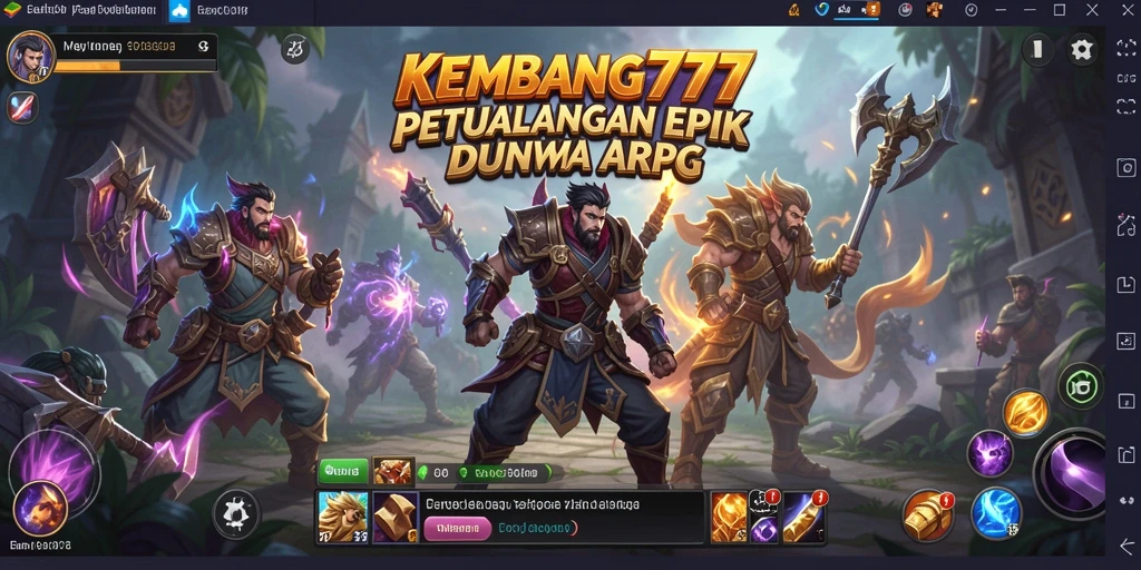 Screenshot utama KEMBANG777 menampilkan aksi gameplay ARPG yang seru.