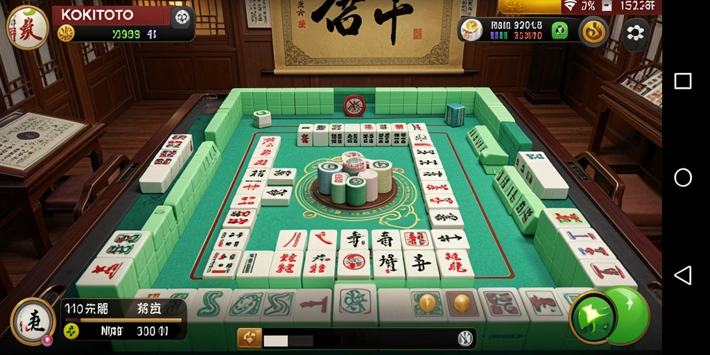 Tampilan screenshot KOKITOTO menampilkan gameplay Mahjong yang menarik.