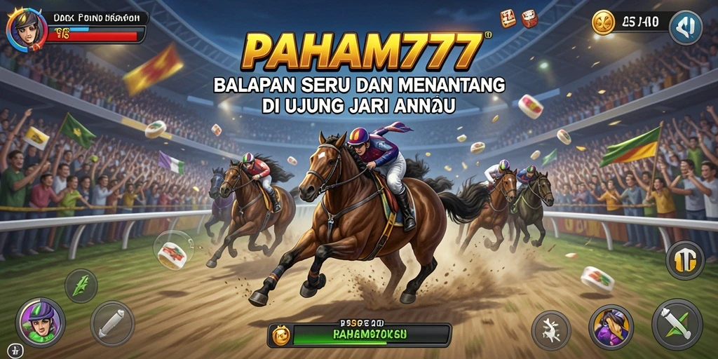 Tampilan seru dan mendebarkan dari gameplay balapan di PAHAM777.