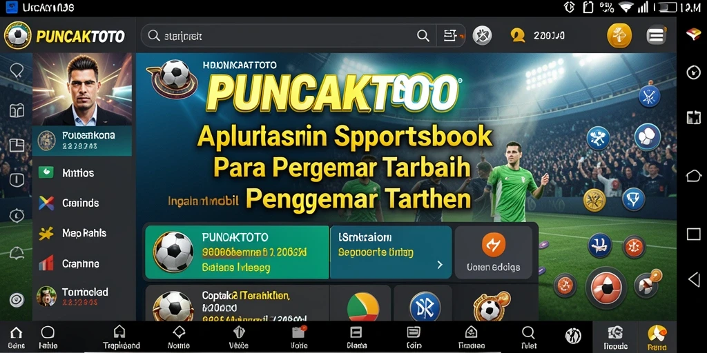 Screenshot utama PUNCAKTOTO menampilkan antarmuka taruhan yang menarik.