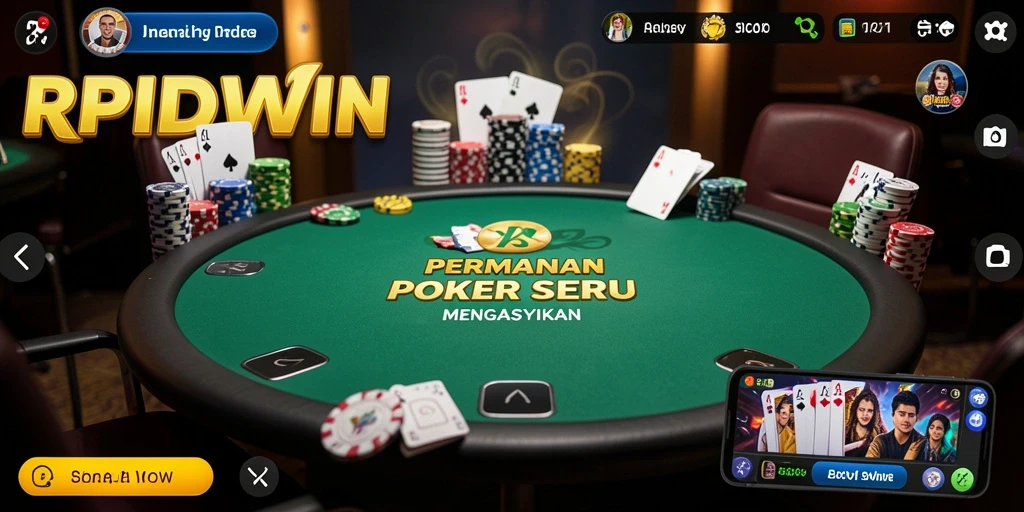 Tampilan gameplay menarik dari permainan Poker RPIDWIN.