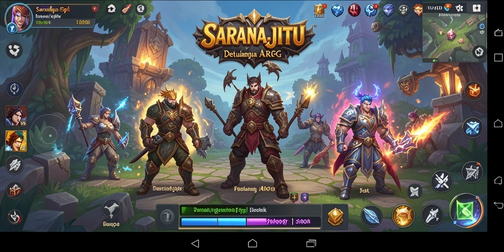 Tampilan seru gameplay ARPG dalam SARANAJITU, penuh aksi dan strategi.