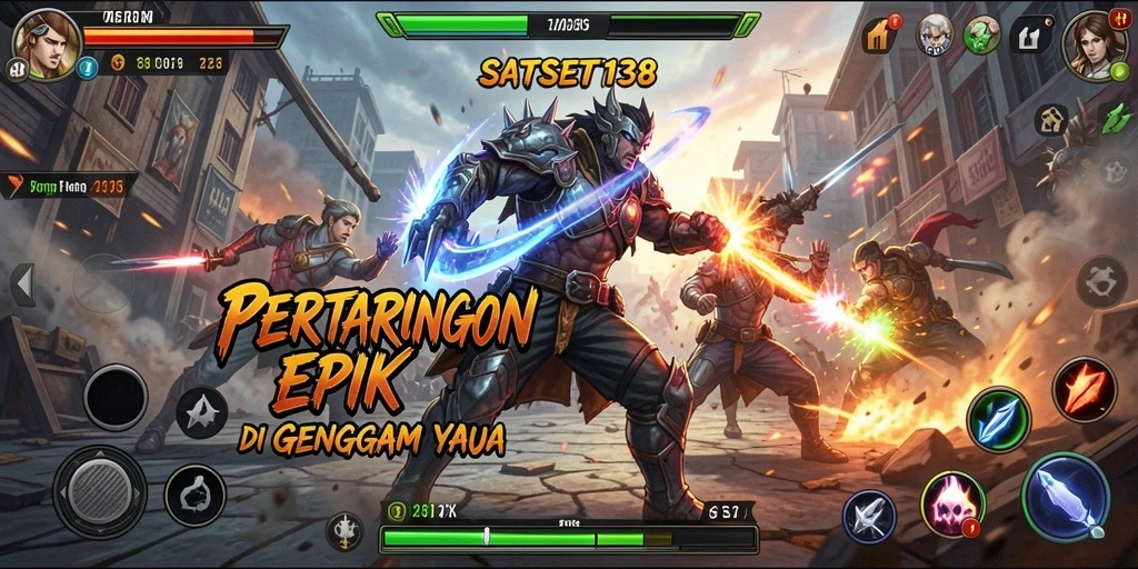 Tampilan gameplay seru dari SATSET138 dengan pertarungan mengagumkan.