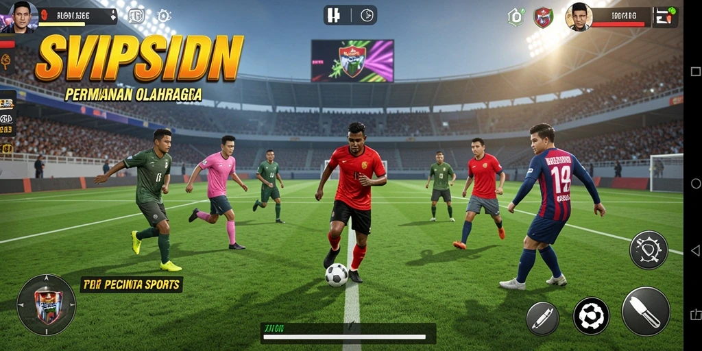 Tampilan gameplay seru dalam aplikasi olahraga SVIPSIDN.