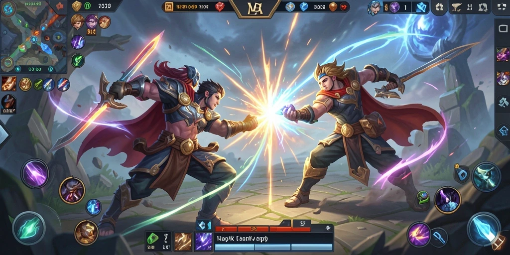 Tangkapan layar V07 menampilkan aksi pertarungan karakter di arena MOBA.