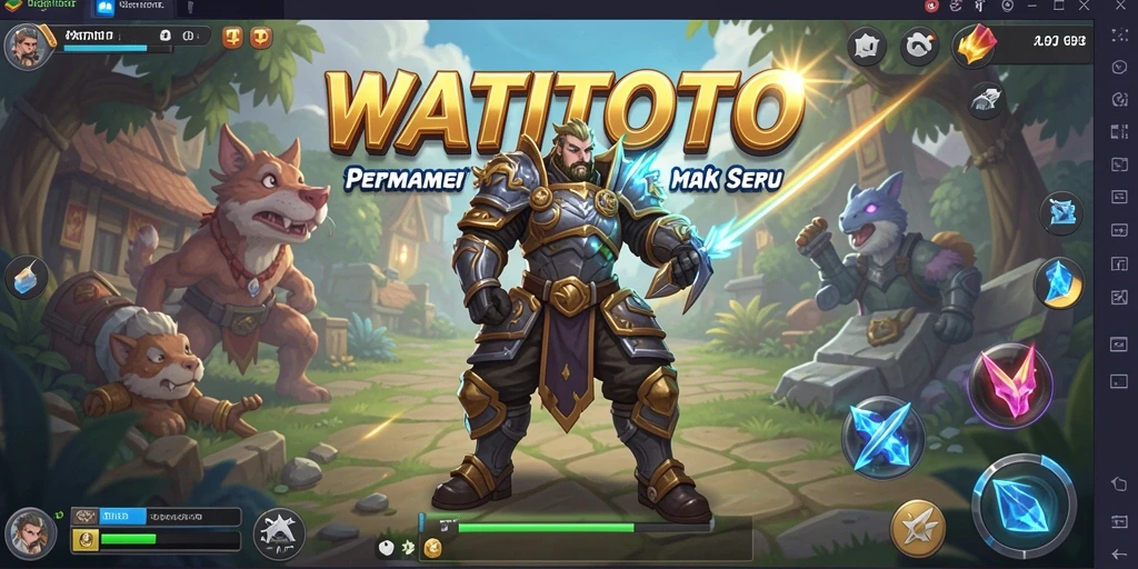 Screenshot menampilkan aksi seru dalam gameplay WATITOTO.